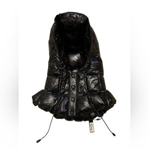 NWT RUDSAK ASTON Black Down Puffer Hood Balaclava One Size Shiny Nylon